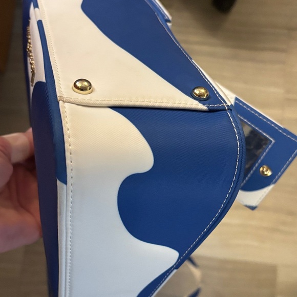 House of Sunny Navy and Cream Shoulder Bag - Picture 5 of 6